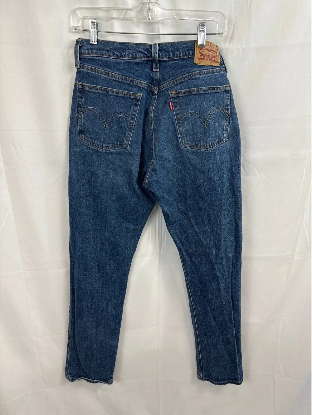 Levi's 501 Blue Denim Jeans W28 L30 Button Fly